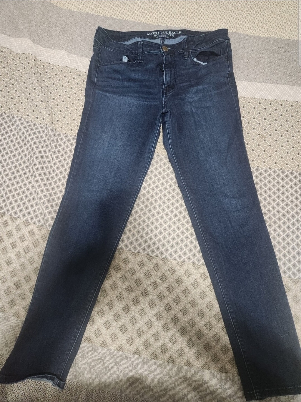 American Eagle Outfitters Dark Wash Skinny Jeans - Deep Blue